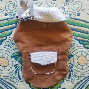 🐾NWT Sm Classic Sherpa Jacket Chestnut Suede Like